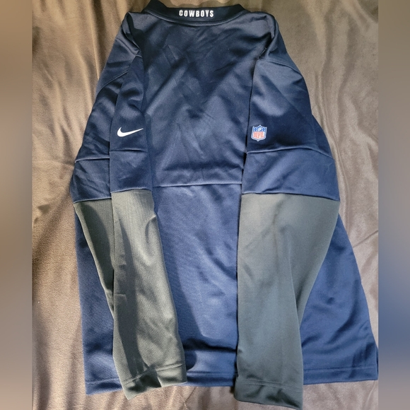 Nike NFL on field apparel dri-fit Dallas Cowboys half zip therma top - Picture 2 of 2